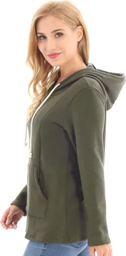 Miniatura 46 de Bearsland - Sudadera de lactancia y maternidad para mujer, con bolsillos y capucha