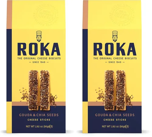Miniatura 2 de ROKA Palitos de queso con semillas de Gouda y chía, 2.82 oz.