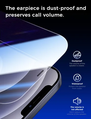 Miniatura 6 de MAGIC JOHN Paquete de 2 protectores de pantalla de vidrio templado para iPhone 12/iPhone 12 Pro de 6.1 pulgadas, instalación automática
