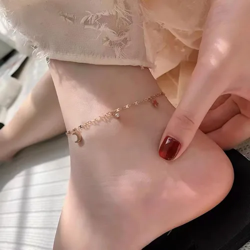 Miniatura 5 de Tobillera para mujer, cadena de acero inoxidable, pulsera de tobillo para playa, joyería ajustable