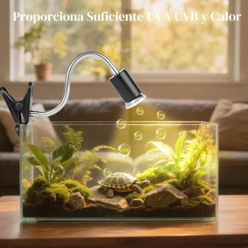 Miniatura 6 de Luz de Calentamiento para Tortugas (Temporizador de Ciclo), Lámpara para Tortugas UVA UVB Bombillas de Calor - Paquete de 2 de 50W, Bombilla de Luz