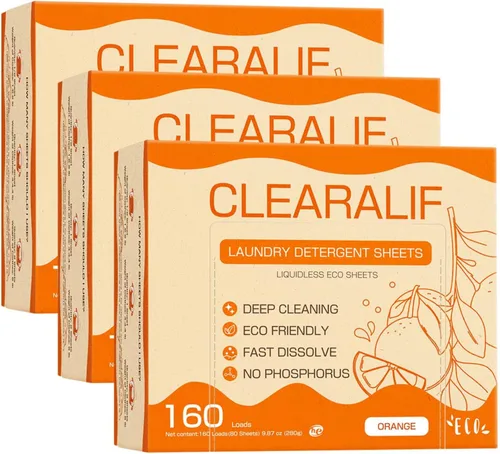 Miniatura 28 de CLEARALIF Hojas de detergente para ropa, lavanda, hasta 480 cargas, ideal para viajes, apartamentos, dormitorios, tiras de detergente para ropa