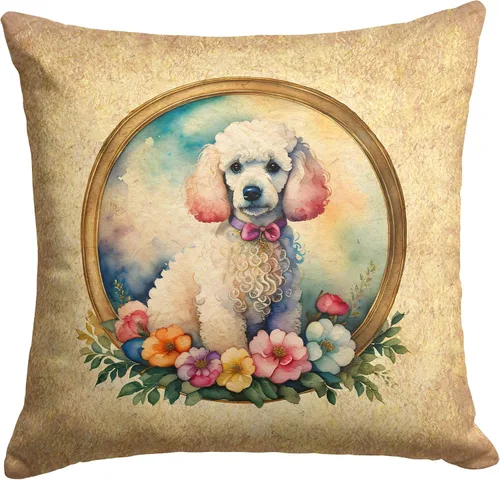 Miniatura 12 de Caroline's Treasures DAC2072PW1414 Affenpinscher and Flowers - Almohada decorativa de tela, lavable a máquina, para interiores y exteriores