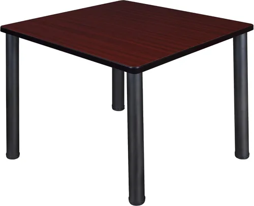 Miniatura 43 de Regency Kee - Mesa cuadrada pequeña para sala de descanso de 30 pulgadas, parte superior de cerezo, patas negras