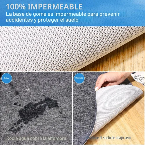 Miniatura 4 de Almohadillas antideslizantes de 8 x 10 pies, 100% impermeables, extra grandes, antideslizantes para todos los pisos y acabados, alfombra protectora