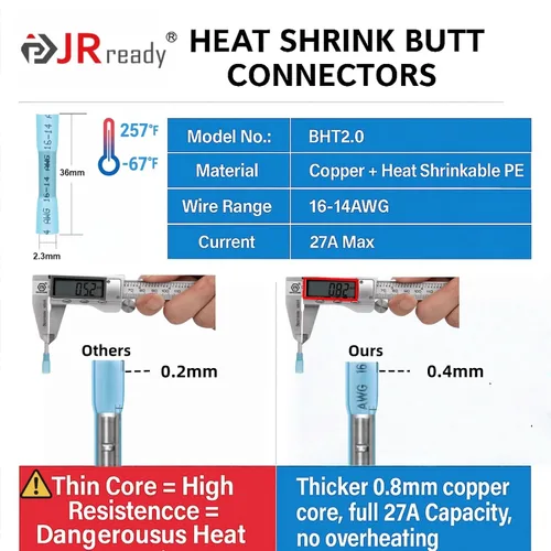 Miniatura 6 de JRready Deutsch - Kit de conectores de 2 pines dt Pigtail ST9019-3Sets de 2 cables impermeables automotrices con conector a tope de 12 piezas