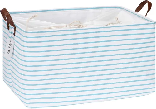 Miniatura 71 de Hinwo 31L Bolsas de almacenamiento grandes, organizadores de armario y almacenamiento, cestas de estante, cestas de almacenamiento plegables