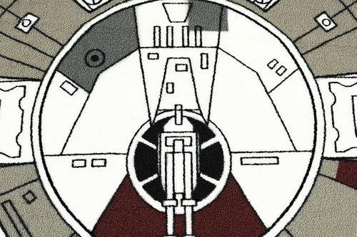 Miniatura 3 de Alfombra pequeña de Star Wars con diseño del Halcón Milenario de Han Solo 39 x 52 pulgadas Halcón Milenario Negro