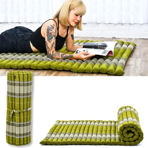 Miniatura 49 de Leewadee - Colchón plegable - Futón japonés enrollable -Alfombra de tatami triple pliegue - Cama de piso para invitados - Colchón de camping