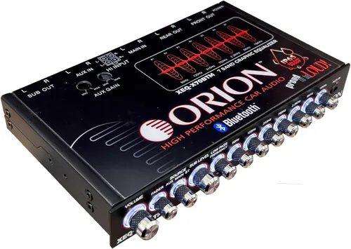 Miniatura 7 de Orion XEQ-X7 ecualizador gráfico de 7 bandas con entrada AUX frontal de 3.5mm – EQ de audio para auto de medio DIN con control de subwoofer