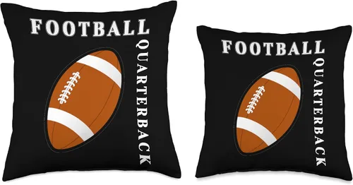 Miniatura 3 de Football Quarterback QB Vertical Logo Throw Pillow