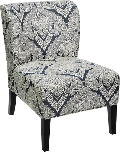 Miniatura 9 de Signature Design by Ashley Triptis Silla de Acento Floral sin Brazos con Cojines Adheridos, Tapicería de Tela, Patas de Madera, Altura del Asiento