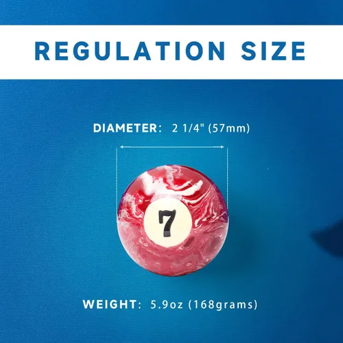 Miniatura 2 de GSE Games & Sports Expert - Juego de bolas de billar de 2 1/4 pulgadas de tamaño profesional reglamentario, juego estándar de 16 bolas para mesa