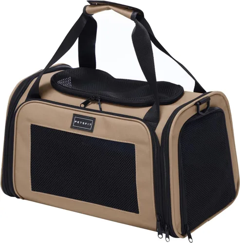 Miniatura 13 de PETSFIT Transportador de gatos grandes, transportador para perros pequeños de menos de 25 libras, transportador suave para mascotas, jaula para Rosa