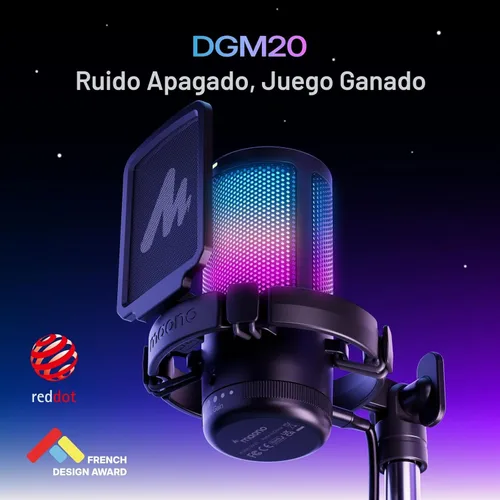 Miniatura 2 de MAONO Micrófono USB para juegos, Micrófono condensador con cancelación de ruido con silencio, ganancia, monitoreo, micrófono de brazo de boom