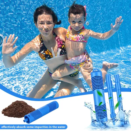 Miniatura 6 de Qualirey Paquete de 2 varillas minerales para bañera de hidromasaje, spa, filtro de palitos minerales, piezas de palillo desinfectante para bañera
