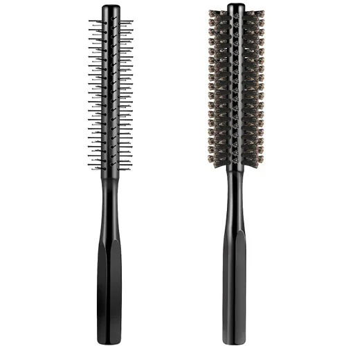 Geiserailie 2 piezas de peine redondo grueso para el cabello, cepillo de secado por soplado, cepillo pequeño, peine de masaje de cabeza para masaje,