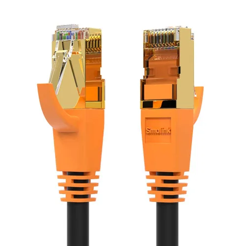 Miniatura 9 de Cable Ethernet Smolink de 1.5 pies, cable de red de alta velocidad Cat 8 de 40 Gbps, 2000 MHz, cable LAN SFTP RJ45 blindado de alta resistencia