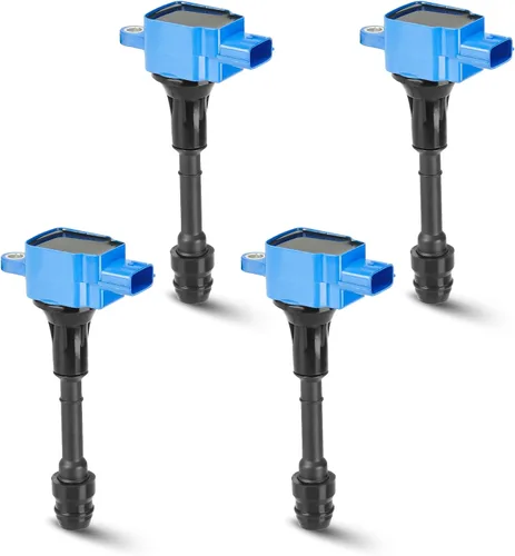 Paquete de 4 bobinas de encendido compatibles con Nissan Altima Sentra X-Trail 2002 2003 2004 2005 2006 2007 2008 L4 2.5L, reemplazo UF350 C1398