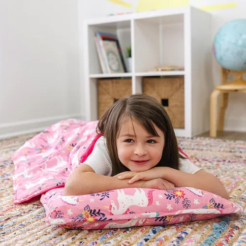 Miniatura 2 de Wildkin Alfombrilla para Siesta Infantil Original – Cómoda Alfombrilla para Dormir con Almohada, Ideal para Escuela y Viajes Unicornios mágicos