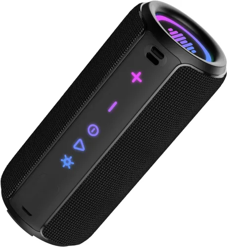 Altavoz Bluetooth portátil, potente altavoz inalámbrico de sonido: Boost Bass, Bluetooth 5.4, tiempo de reproducción de 24 horas, 8 modos RGB