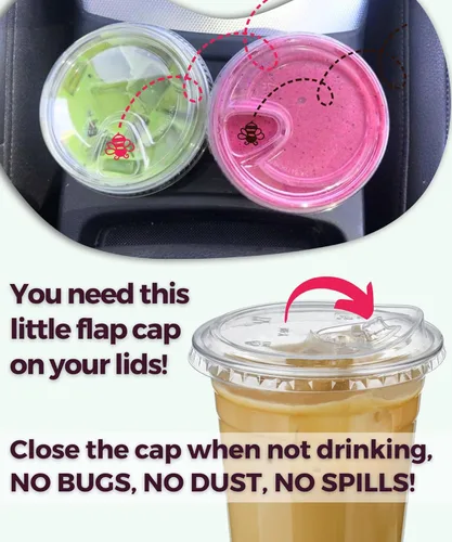 Miniatura 2 de Vasos de plástico transparente de 12 oz con tapas sin pajita, 25 juegos de vasos desechables de plástico para café helado, vasos para llevar