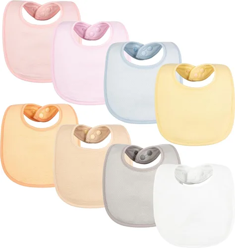 Miniatura 10 de Tiny Twinkle Baby Feeding Bibs - Waterproof and Absorbent Infant Drool and Feeding Baby Bibs Boy Macaron 8