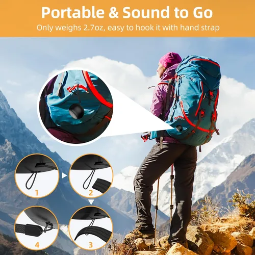 Miniatura 4 de Paquete de 2 mini altavoces portátiles, altavoces pequeños Bluetooth, micro altavoz inalámbrico para teléfono/PC/tableta, batería recargable