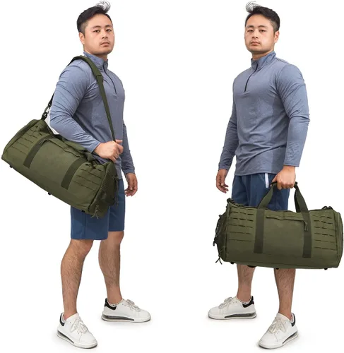Miniatura 6 de QT&QY Bolsa táctica militar de 40 litros para hombre, bolsa de gimnasio, bolsa de viaje, bolsa de entrenamiento con compartimento para zapatos
