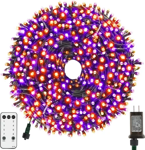 Miniatura 14 de XTF2015 Luces de Navidad LED de 105 pies con 300 LED, Enchufe de Extremo a Extremo, 8 Modos, Luces de Navidad Certificadas UL para Exteriores e