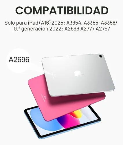 Miniatura 6 de Harvopu Funda compatible con iPad de 11ª y 10ª generación con teclado, funda tipo folio con soporte para Pencil, trackpad multitáctil