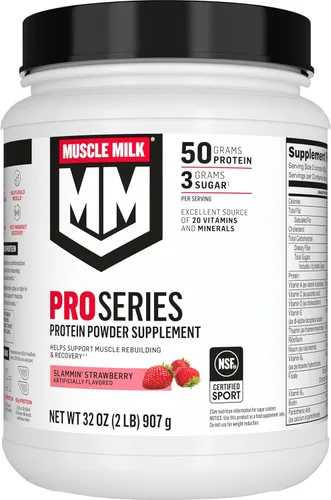 Miniatura 10 de Muscle Milk Pro Series Suplemento de Proteína en Polvo, Sabor Chocolate Knockout, 5 Libras, 28 Porciones, 50g de Proteína, 3g de Azúcar, 20