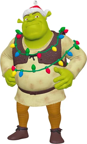 Hallmark Keepsake Adorno de Navidad 2025, Shrek y para Todos una Noche Asquerosa, Regalos de Película