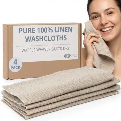 Miniatura 16 de Pure Linen - Juego de 2 toallas de baño pequeñas de 20 x 40 pulgadas de secado rápido para pieles sensibles, toallas finas para baño, toalla ligera