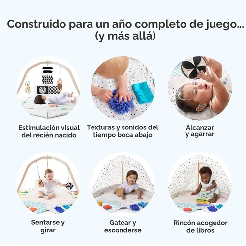 Miniatura 4 de LOVEVERY El Gimnasio de Juego Ganador de Premios para Bebés, Gimnasio de Actividad de Desarrollo Basado en Etapas y Alfombra de Juego para Bebés