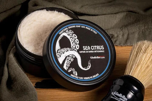 Miniatura 4 de The Goodfellas' Smile Jabón de afeitar italiano SEA CITRUS (Sea Air & Lemon) - Jabón de espuma suave fabricado en Italia para usar con cepillo
