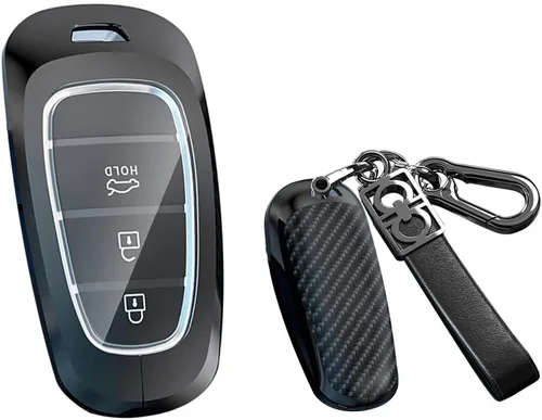 SANRILY Funda para llavero ABS y aleación de zinc sin llave de 4/5/7/8 botones para Hyundai Sonata, Santa Fe, Tucson 2023 2022 Palisade Nexo con