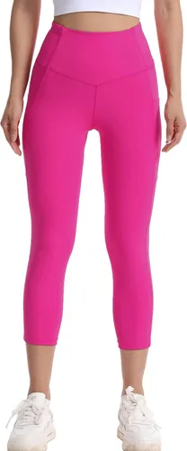Miniatura 4 de Kcutteyg Pantalones de yoga para mujer, con bolsillos, leggings de cintura alta, para entrenamiento, deportes, correr, pantalones deportivos