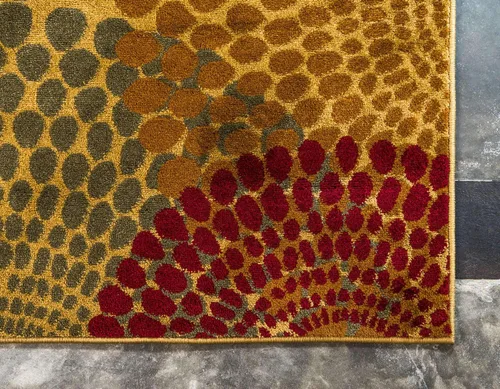 Miniatura 8 de Unique Loom Barista Collection - Alfombra moderna a cuadros, contemporánea, multicapas, Polipropileno, Beige/Negro