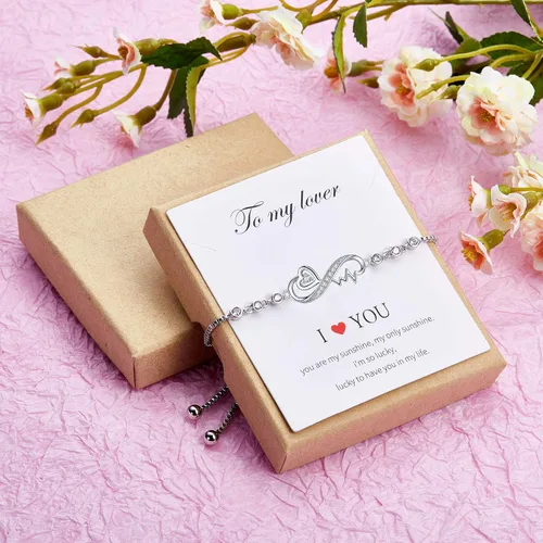 Miniatura 7 de Infinity Love Bracelets for Women Girls Birthday Valentines Day Jewelry Gifts for Her Girlfriend Wife Mom from Daughter Son