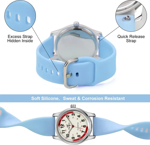 Miniatura 5 de oyeaho Reloj de enfermera para enfermeras, médicos, profesionales médicos, estudiantes, hombres, mujeres, unisex, fácil de leer, esfera luminosa