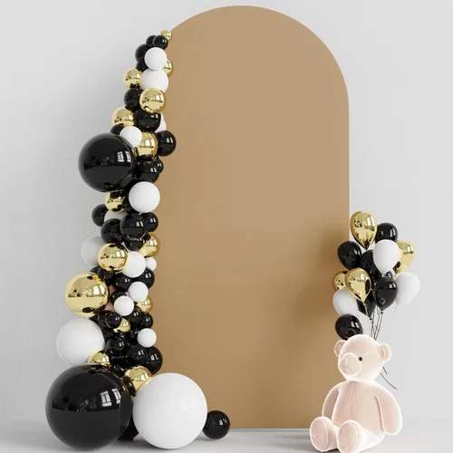 Miniatura 24 de Wokceer Funda para Arco de Boda de 6.6 Pies de Spandex Ajustada Cubiertas para Soporte de Arco de Boda Parte Superior Redonda Chiara Funda de Telón