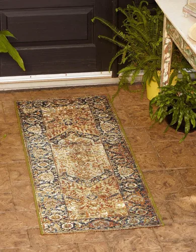 Miniatura 14 de Unique Loom Outdoor Traditional Collection - Alfombra de área - Nosara (4 pies 1 pulgada x 6 pies 1 pulgada, rectangular, azul/azul claro)