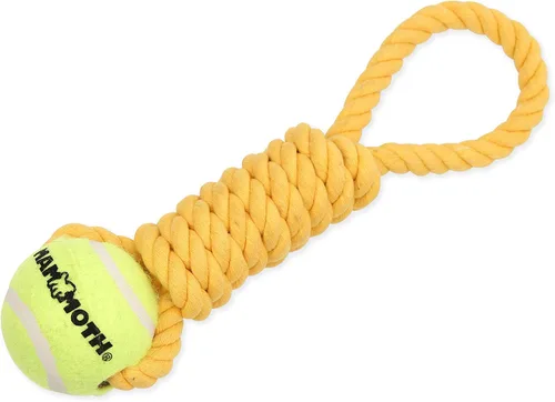 Miniatura 6 de Mammoth - Juguete de cuerda para masticar con pelotas de tenis, juguete interactivo de algodón y poliéster para perros, juguete interactivo