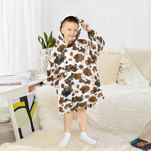 Miniatura 5 de Mantas portátiles para niños, súper suaves, cálidas y acogedoras, sudadera con capucha de gran tamaño, regalos para niños de 3 a 14 años, niñas
