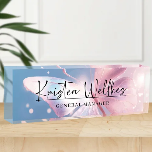 Miniatura 6 de Placa de nombre de escritorio personalizada, placas de identificación acrílicas para escritorio, decoración de oficina, regalos personalizados