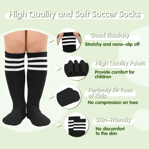 Miniatura 4 de Century Star Calcetines de fútbol para niñas y niños, calcetines de béisbol para jóvenes, calcetines de sóftbol para niños, calcetines deportivos