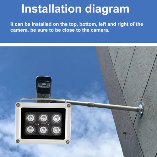 Miniatura 8 de Iluminadores IR de visión nocturna 940nm invisible 6-LED Luz infrarroja IP65 resistente al agua reflector exterior para cámaras de seguridad
