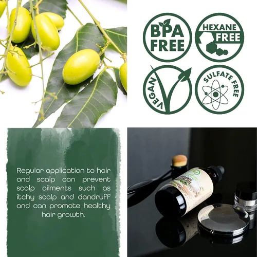 Miniatura 3 de Aceite de neem orgánico para piel y cabello, 100% puro, prensado en frío para mezcla de aceites esenciales, aceites de neem para plantas, pastel