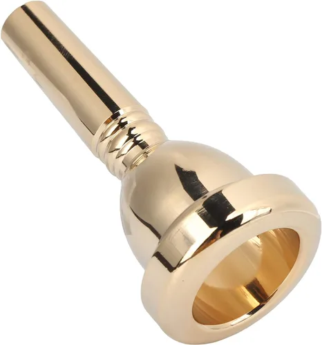 Miniatura 7 de Boquilla de trombón, boquilla de trombón de latón 5G Boquilla de trompeta para trombones tenores (oro 0.500 in)